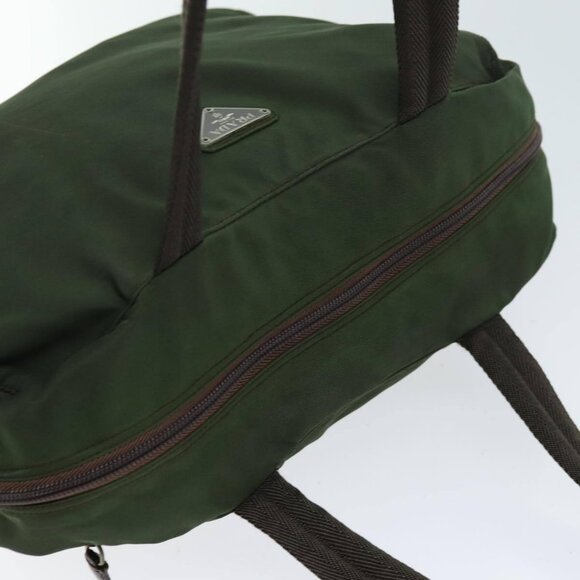 PRADA Hand Bag Nylon Khaki Auth ac2986 - Picture 6 of 16